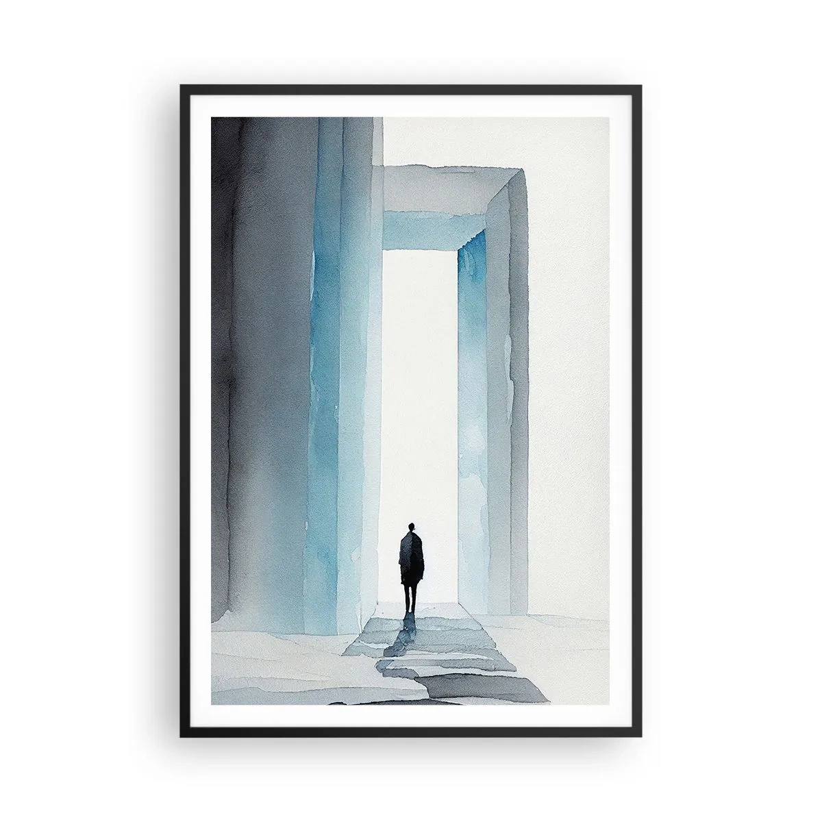 Plakat i sort ramme - Lev uden grænser - 70x100 cm