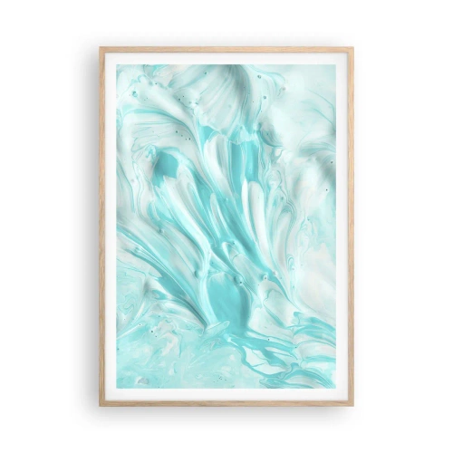 Plakat i ramme af lyst egetræ - For altid sammen - 70x100 cm