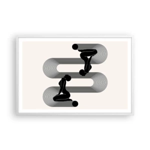 Plakat i hvid ramme - Sensuel symmetri - 91x61 cm