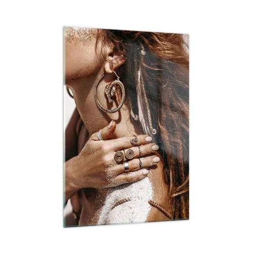 Billede på glas - Dronning af den vilde strand - 50x70 cm