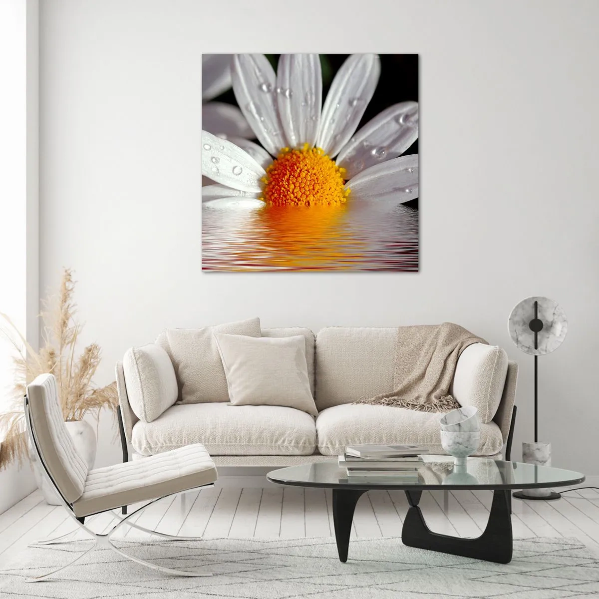 Billede på glas - Den opgående sol på margaret - 70x70 cm