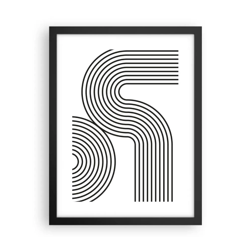 Plakat i sort ramme - På en kurve - 30x40 cm