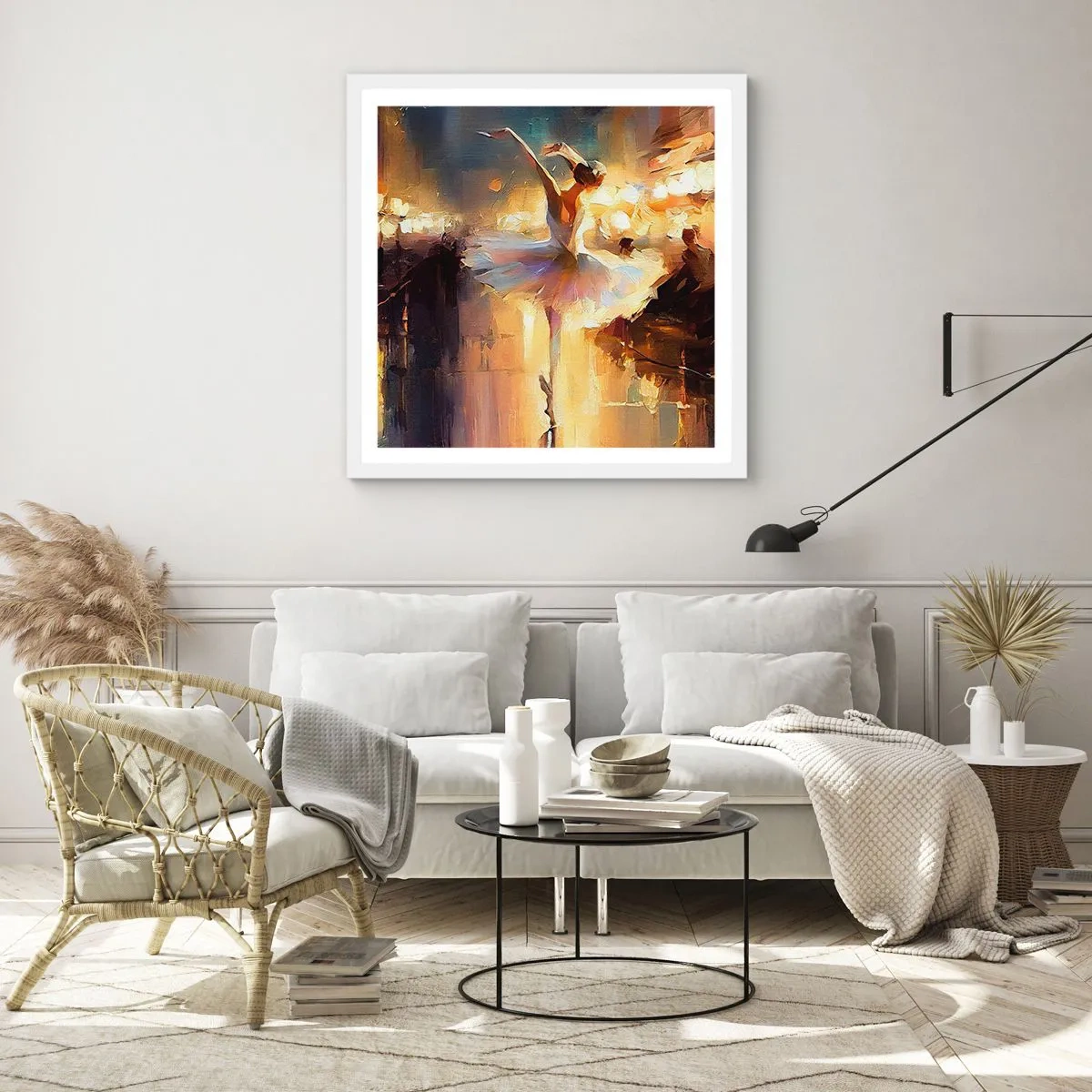 Plakat i hvid ramme - Et mirakel på gaden - 30x30 cm