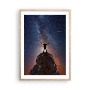 Plakat i ramme af lyst egetræ - Magten er hos mig! - 50x70 cm