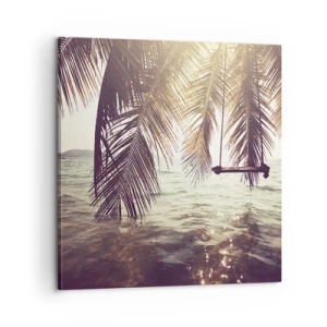 Lærredstryk - Billede på lærred - Du kan svæve i skyerne efter behag - 60x60 cm