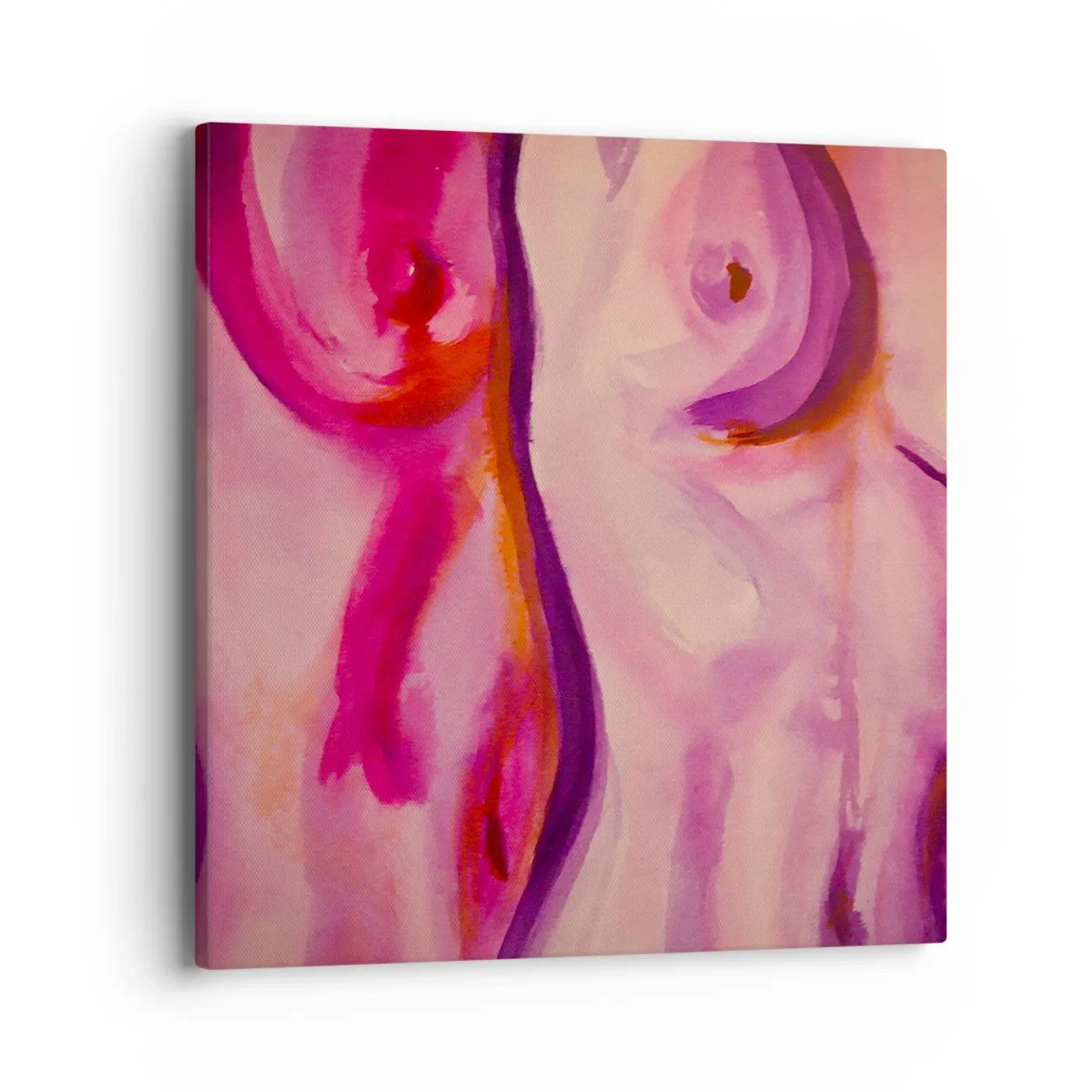 Lærredstryk - Billede på lærred - En ode til kvindelighed - 40x40 cm