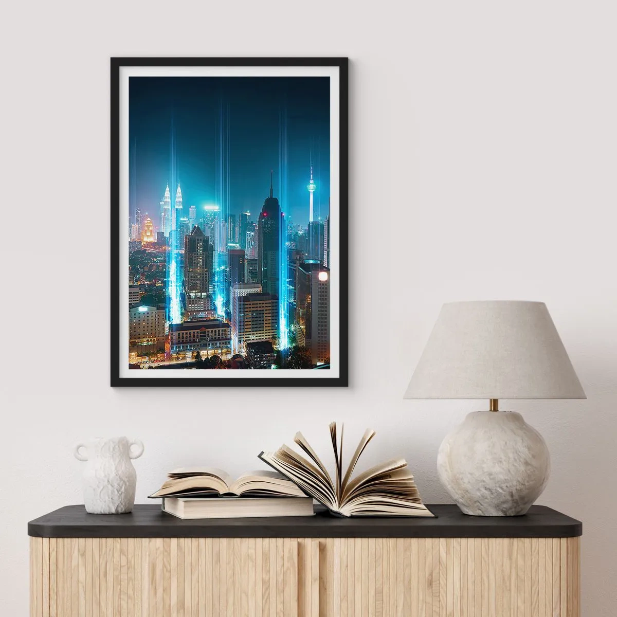 Plakat i sort ramme - Berlin til himlen - 40x50 cm