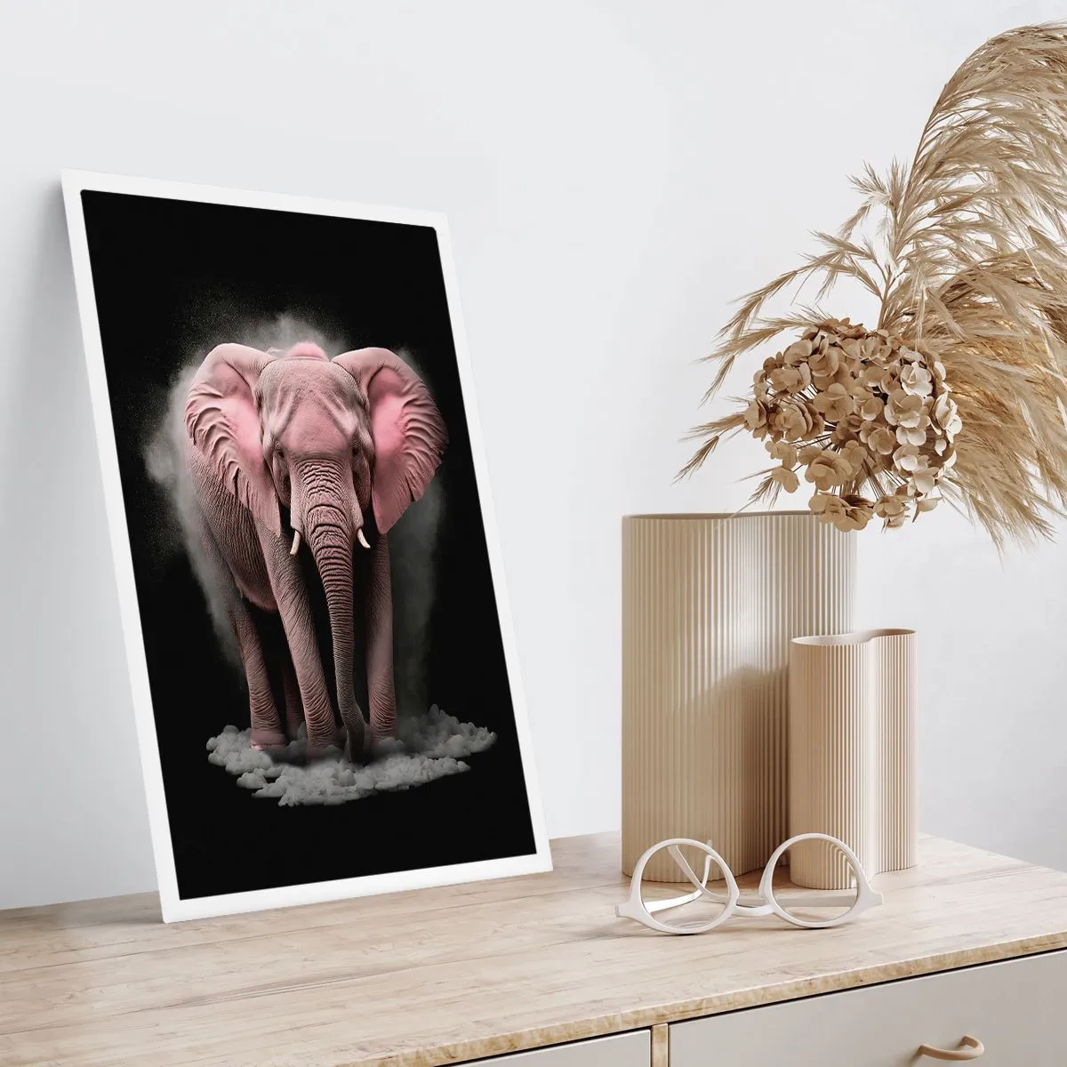 Plakat - Tænk ikke på en lyserød elefant! - 70x100 cm