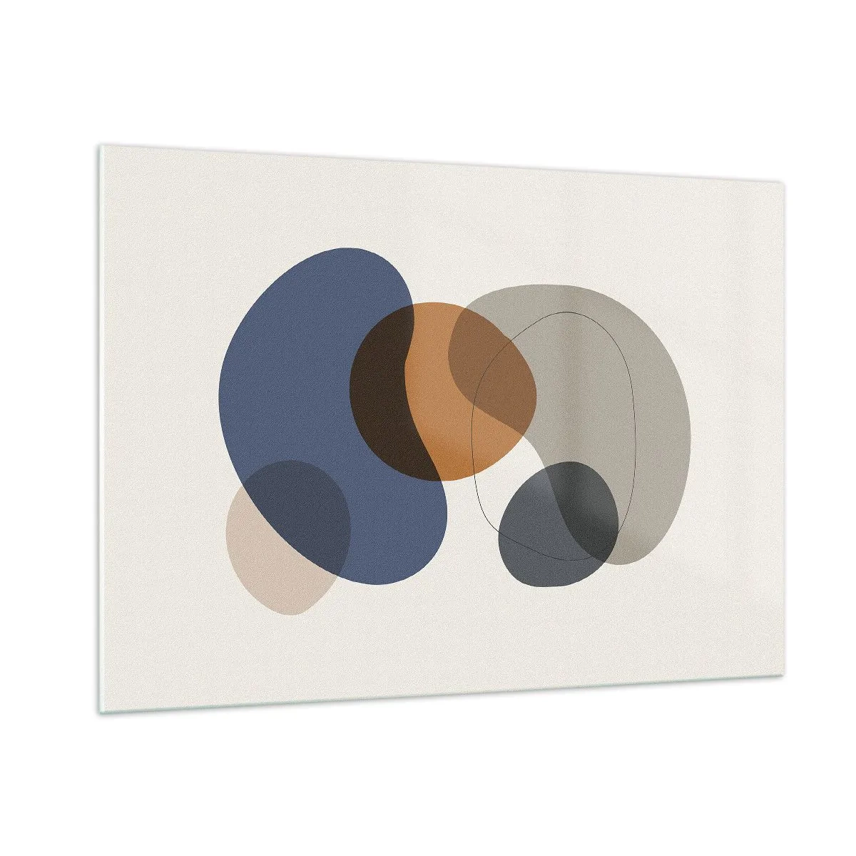 Billede på glas - Dråber af farve - 100x70 cm