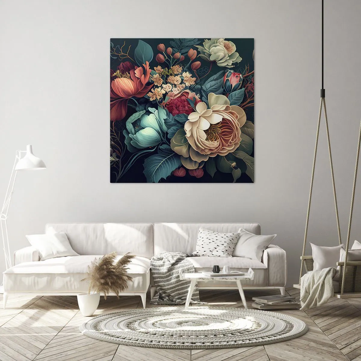 Lærredstryk - Billede på lærred - Charme fra det 19. århundrede - 60x60 cm