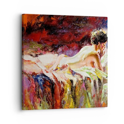 Lærredstryk - Billede på lærred - Eftertænksom Venus - 30x30 cm