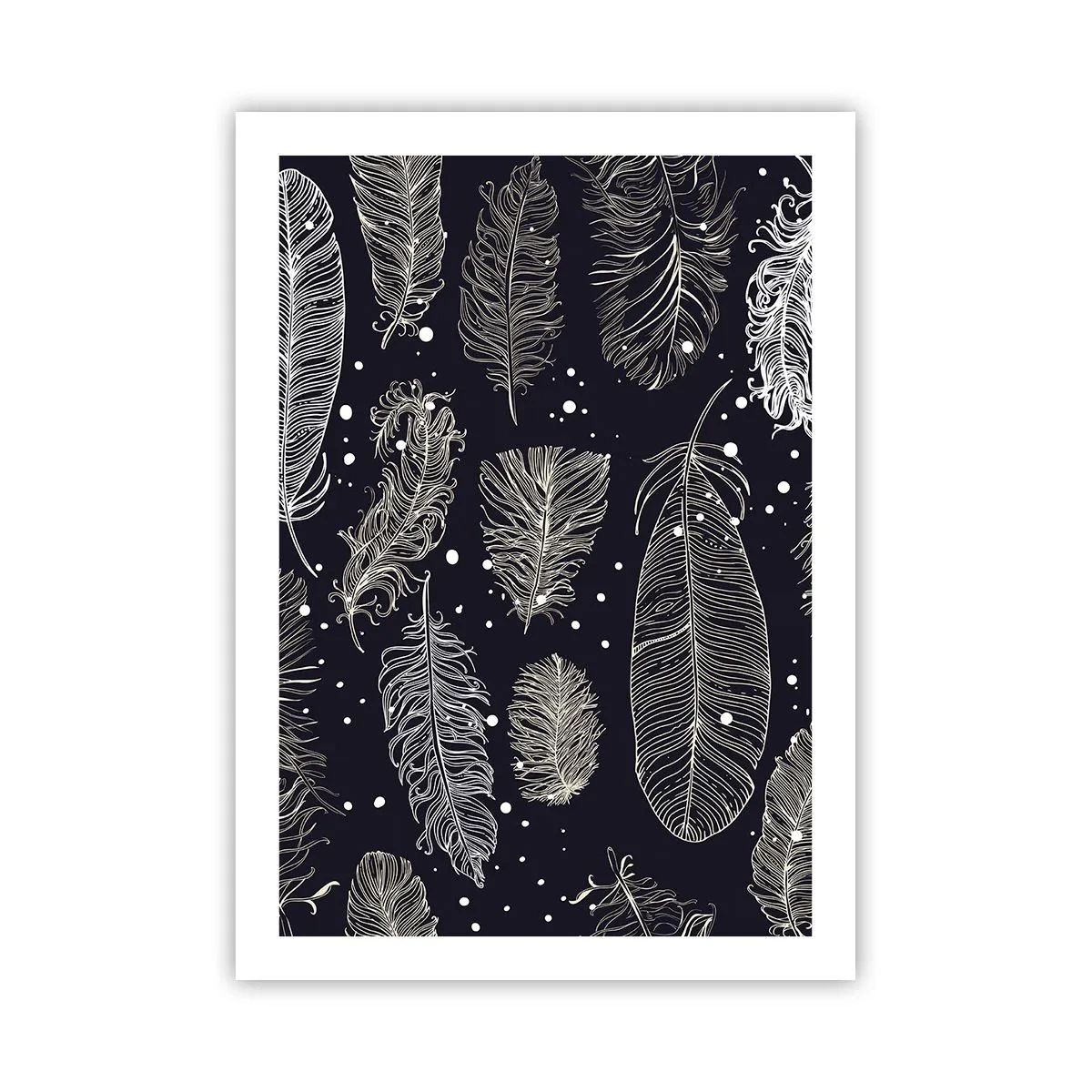 Plakat - Fjerede blonder - 50x70 cm
