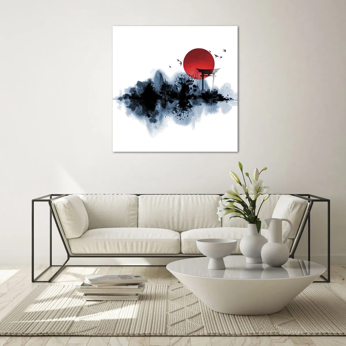 Billede på glas - Et japansk synspunkt - 70x70 cm