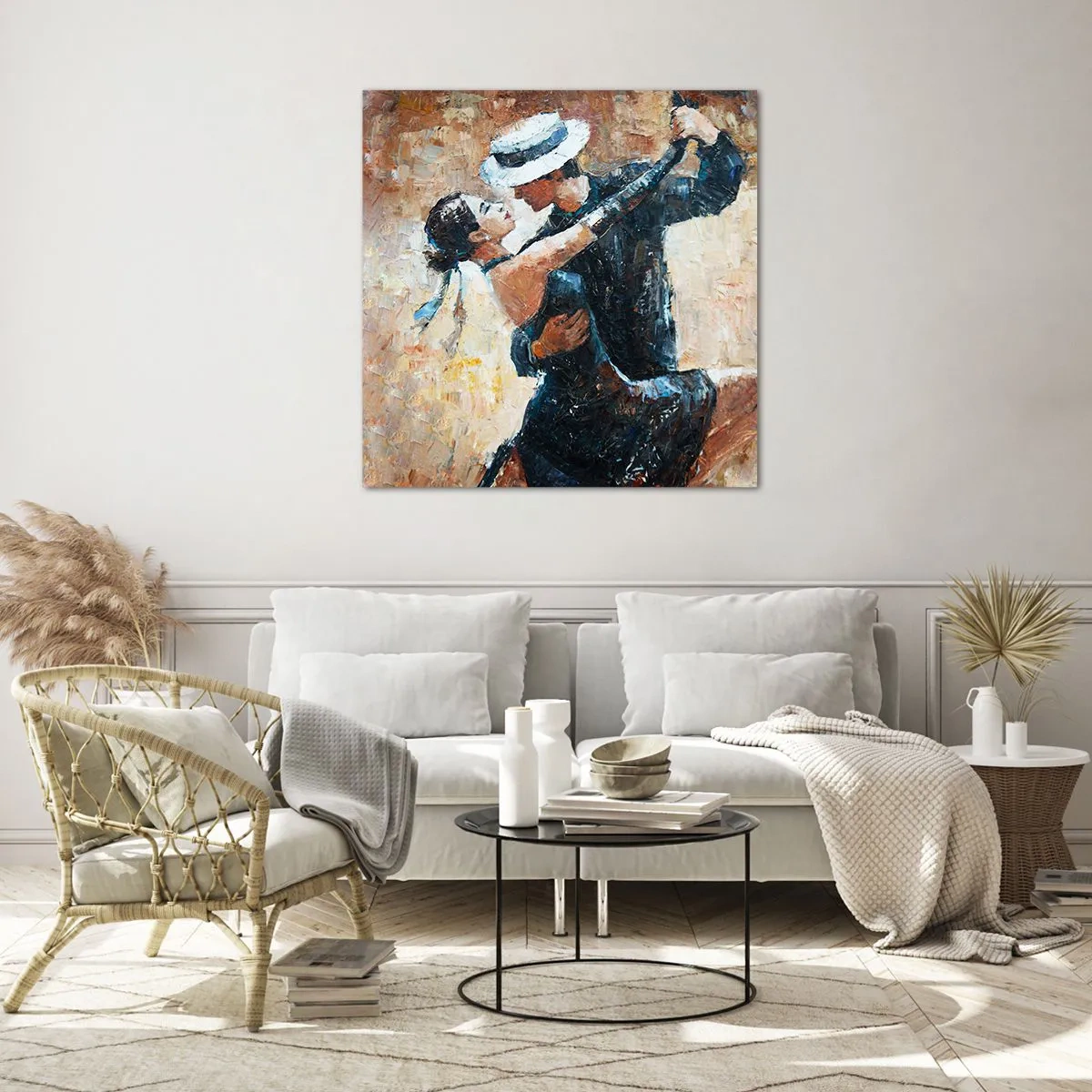 Billede på glas - A la Rudolf Valentino - 60x60 cm