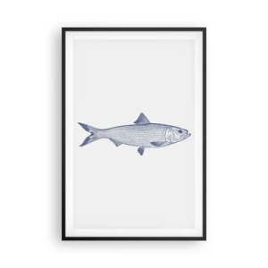 Plakat i sort ramme - Hilsner fra de nordlige have - 61x91 cm