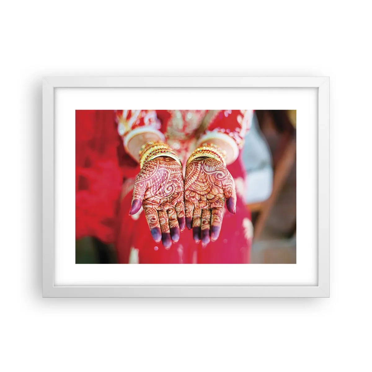 Plakat i hvid ramme - Klar til at fange lykken - 40x30 cm