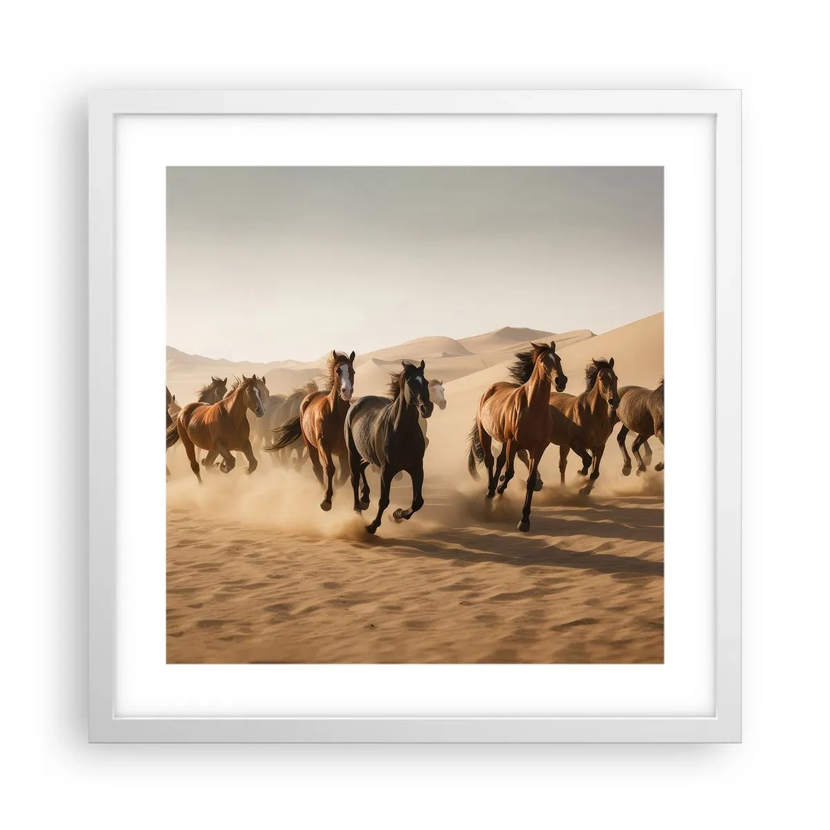 Plakat i hvid ramme - Fri som vinden - 40x40 cm