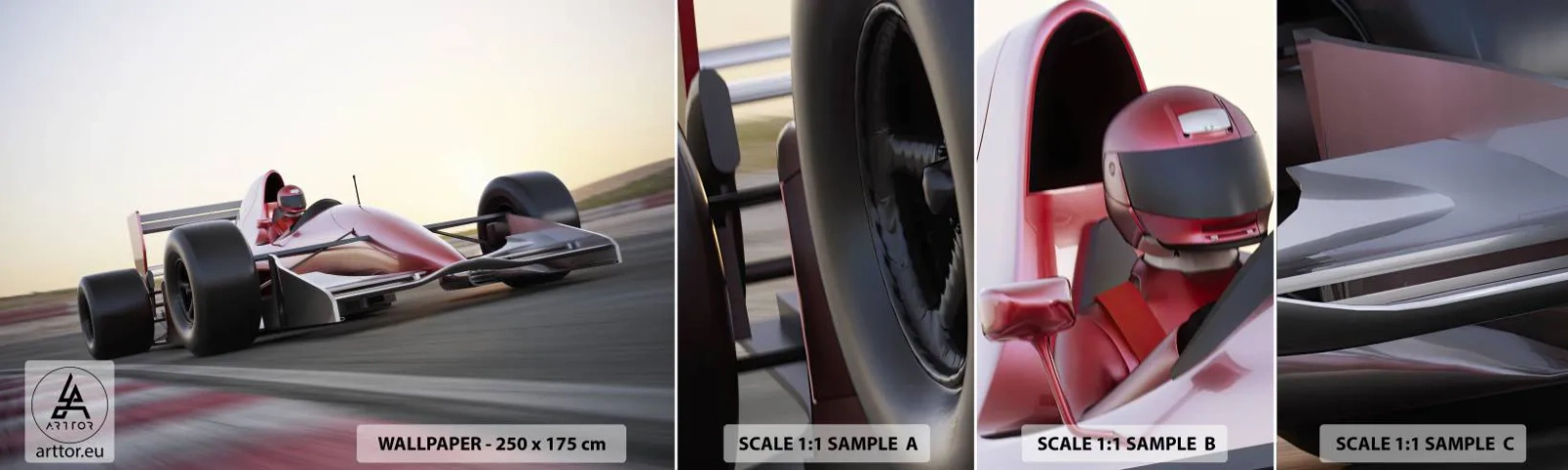 Fototapet Prøve Standard Eco - Altid en vinder - Automotive, Racerbil, Sport - 100x30 cm