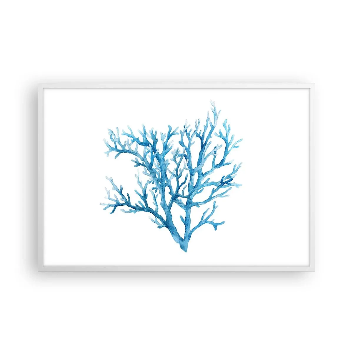 Plakat i hvid ramme - Marint filigran - 91x61 cm