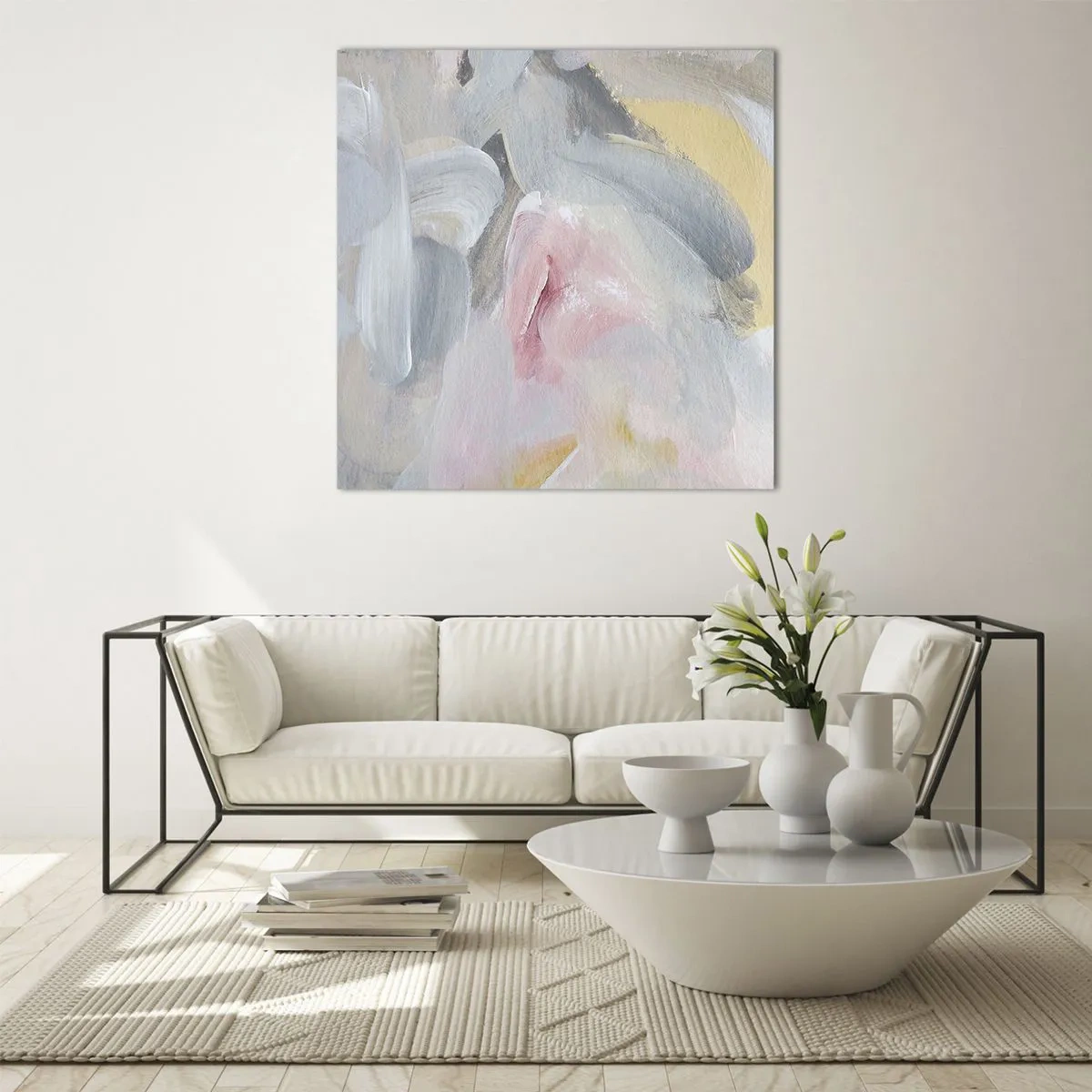 Billede på glas - I en pastelfarvet verden - 70x70 cm