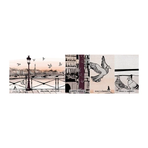 Prøve Fototapet Premium Canvas - Over Paris' hustage - Arkitektur, By, Paris - 100x30 cm