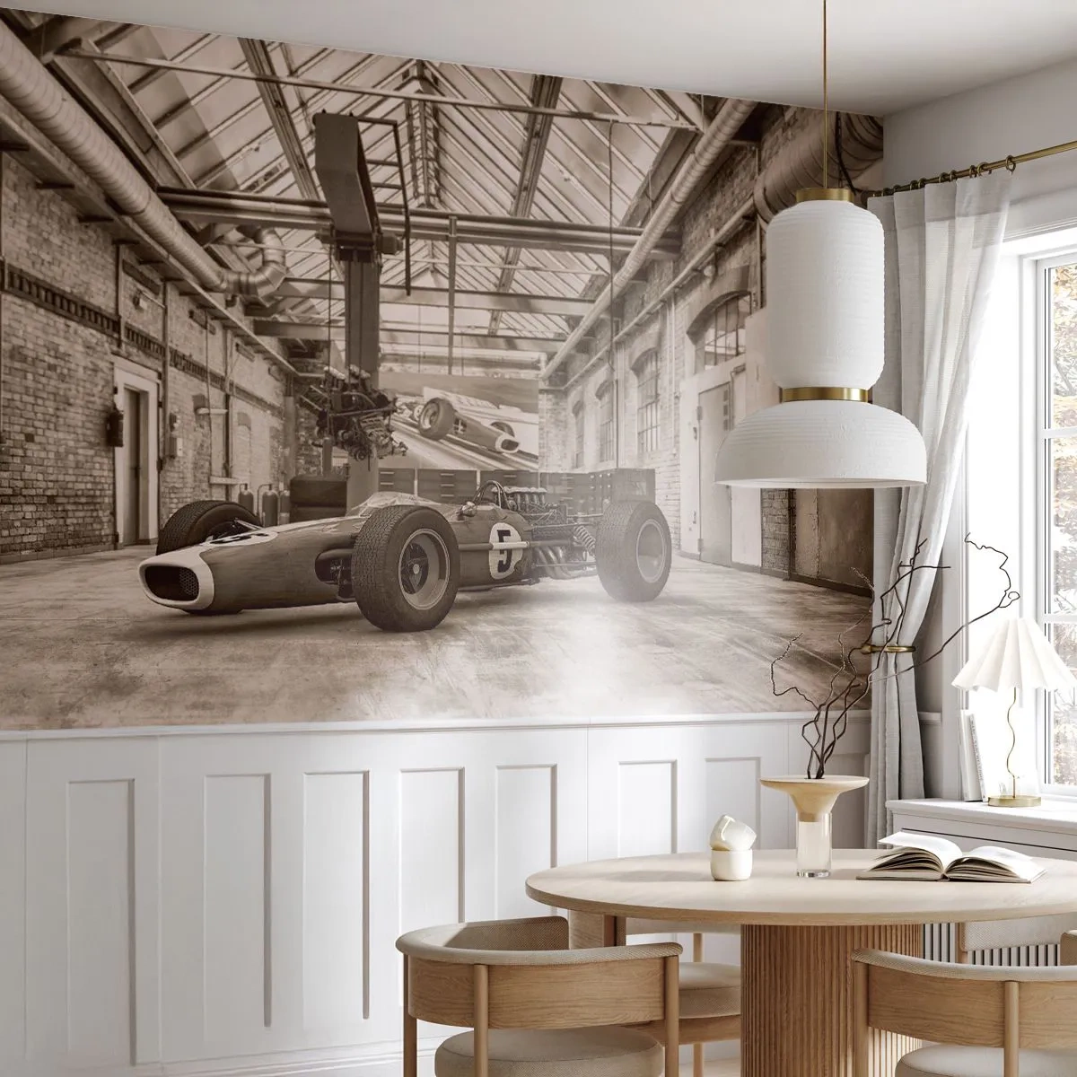Fototapet Premium Sand - Vinderens hvile - Formel 1, Retro, Automotive - 100x70 cm