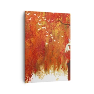 Lærredstryk - Billede på lærred - Vil han flyve med dem? - 50x70 cm