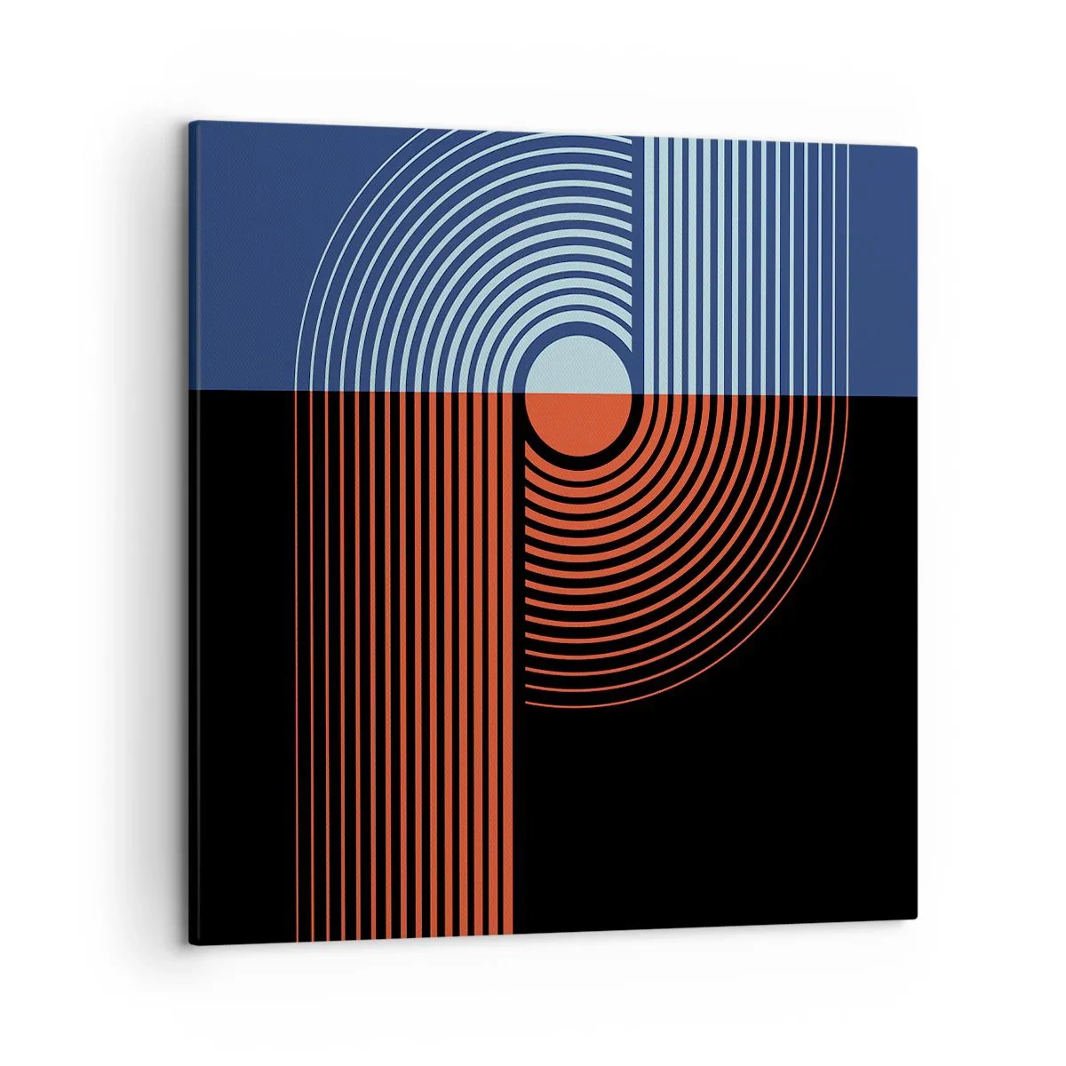 Lærredstryk - Billede på lærred - I en geometrisk omfavnelse - 50x50 cm