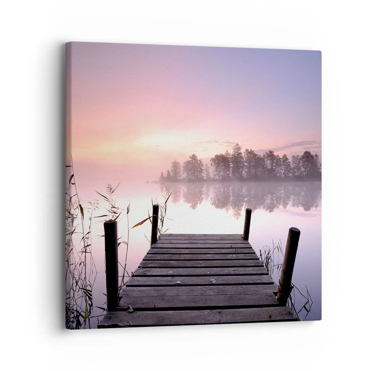 Lærredstryk - Billede på lærred - Ud af den lilla tåge... - 30x30 cm