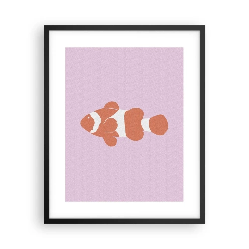 Plakat i sort ramme - I koraller til ansigt og hale - 40x50 cm