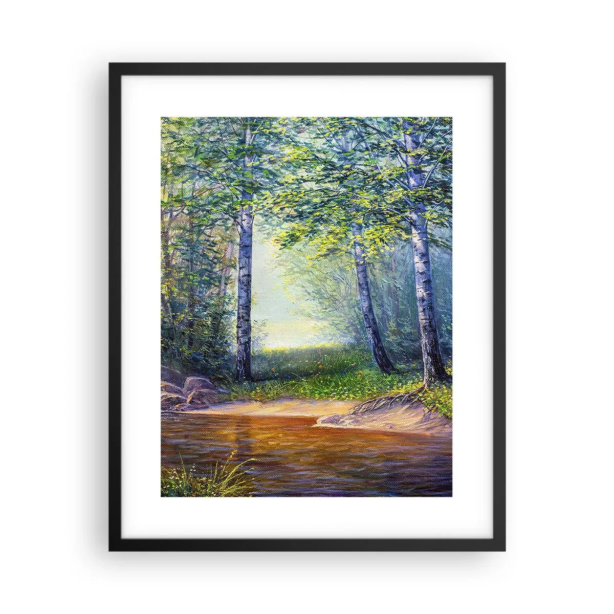 Plakat i sort ramme - Idylliske omgivelser - 40x50 cm