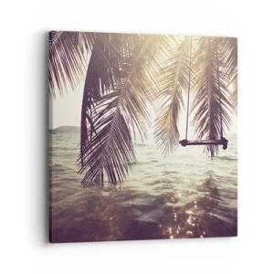 Lærredstryk - Billede på lærred - Du kan svæve i skyerne efter behag - 40x40 cm