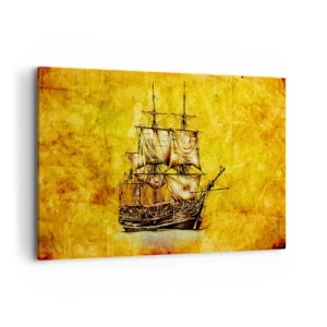 Lærredstryk - Billede på lærred - På vej til Tortuga! - 120x80 cm