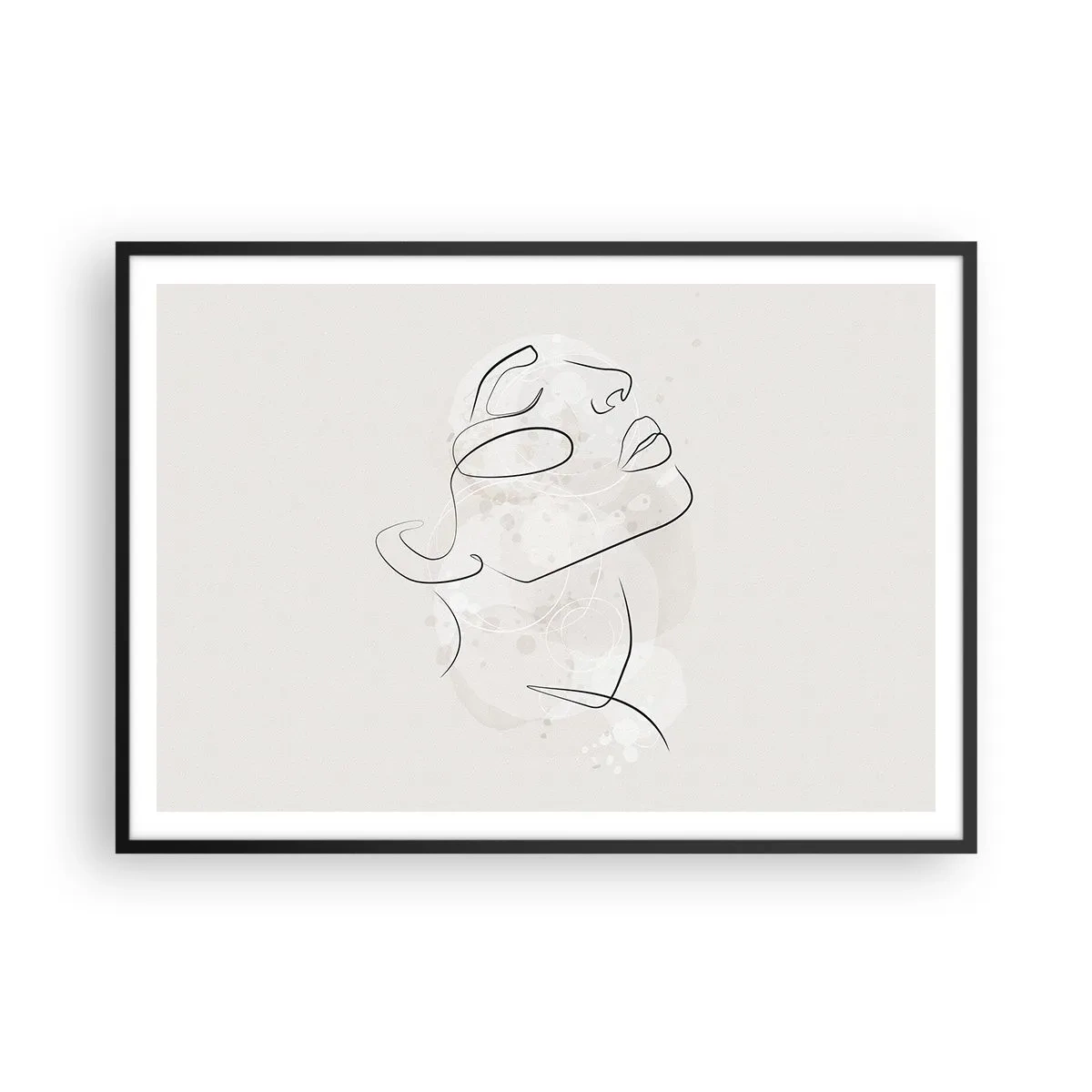 Plakat i sort ramme - Skitse af drømmen - 100x70 cm