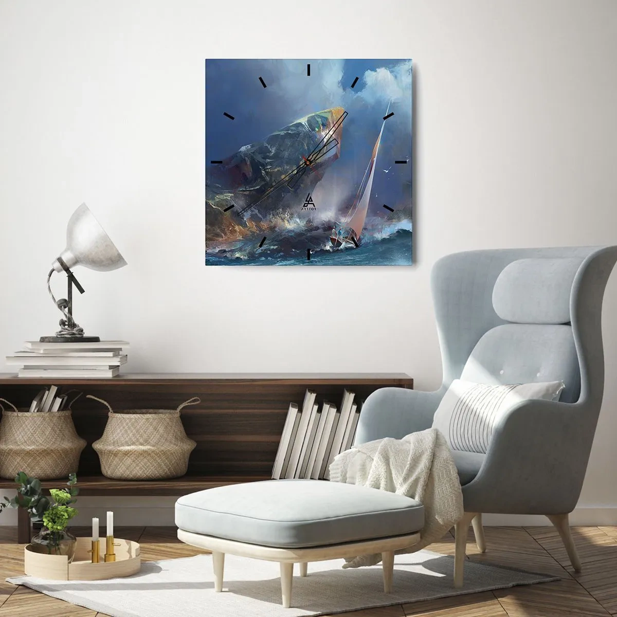 Vægur, Uret - Den, der vover, vinder - 30x30 cm