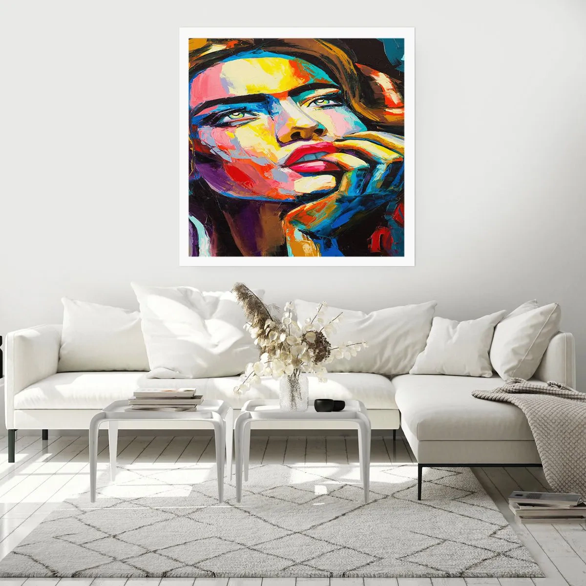 Plakat - Drømme som fugle svæver gennem himlen - 60x60 cm