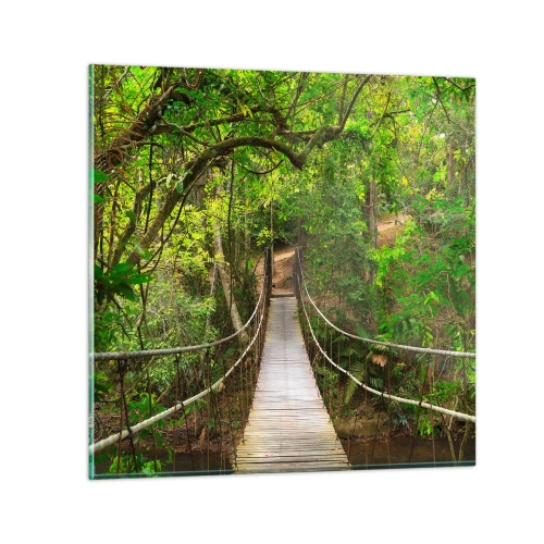 Billede på glas - Fordi der vokser en slyngplante i haven - 60x60 cm