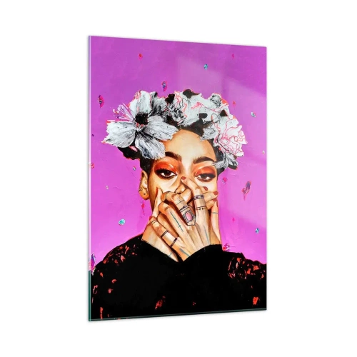 Billede på glas - En smule skør - 50x70 cm