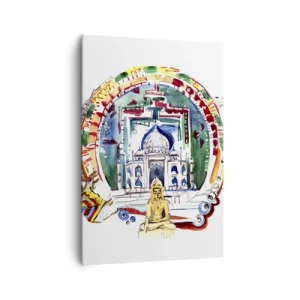 Lærredstryk - Billede på lærred - Hinduisk balance i verden - 70x100 cm