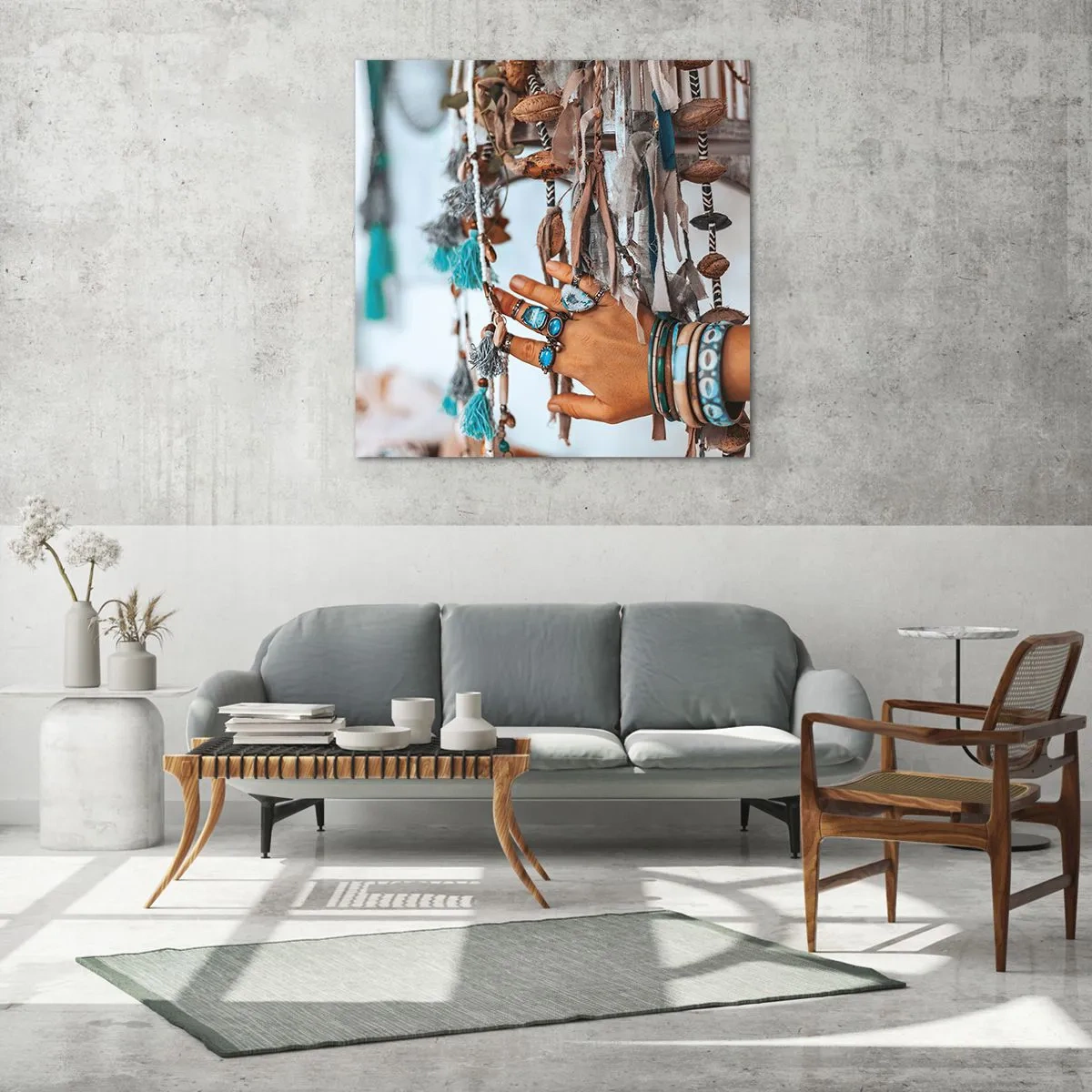 Billede på glas - Lokale skatte - 70x70 cm