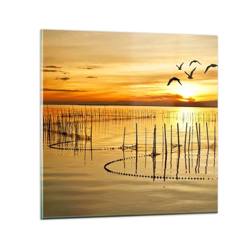 Billede på glas - I fiskeriet - 30x30 cm