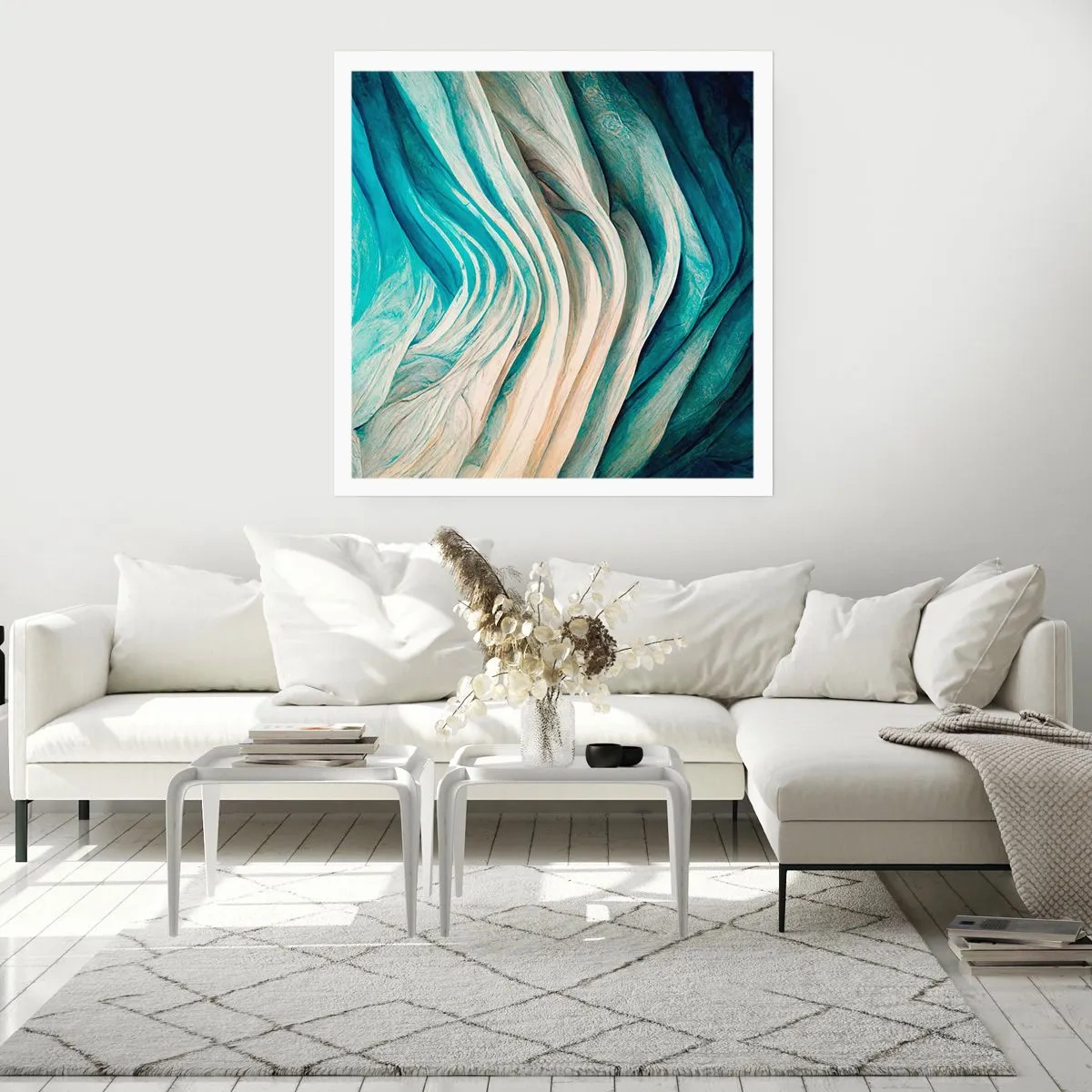 Plakat - Blå umættelighed - 60x60 cm