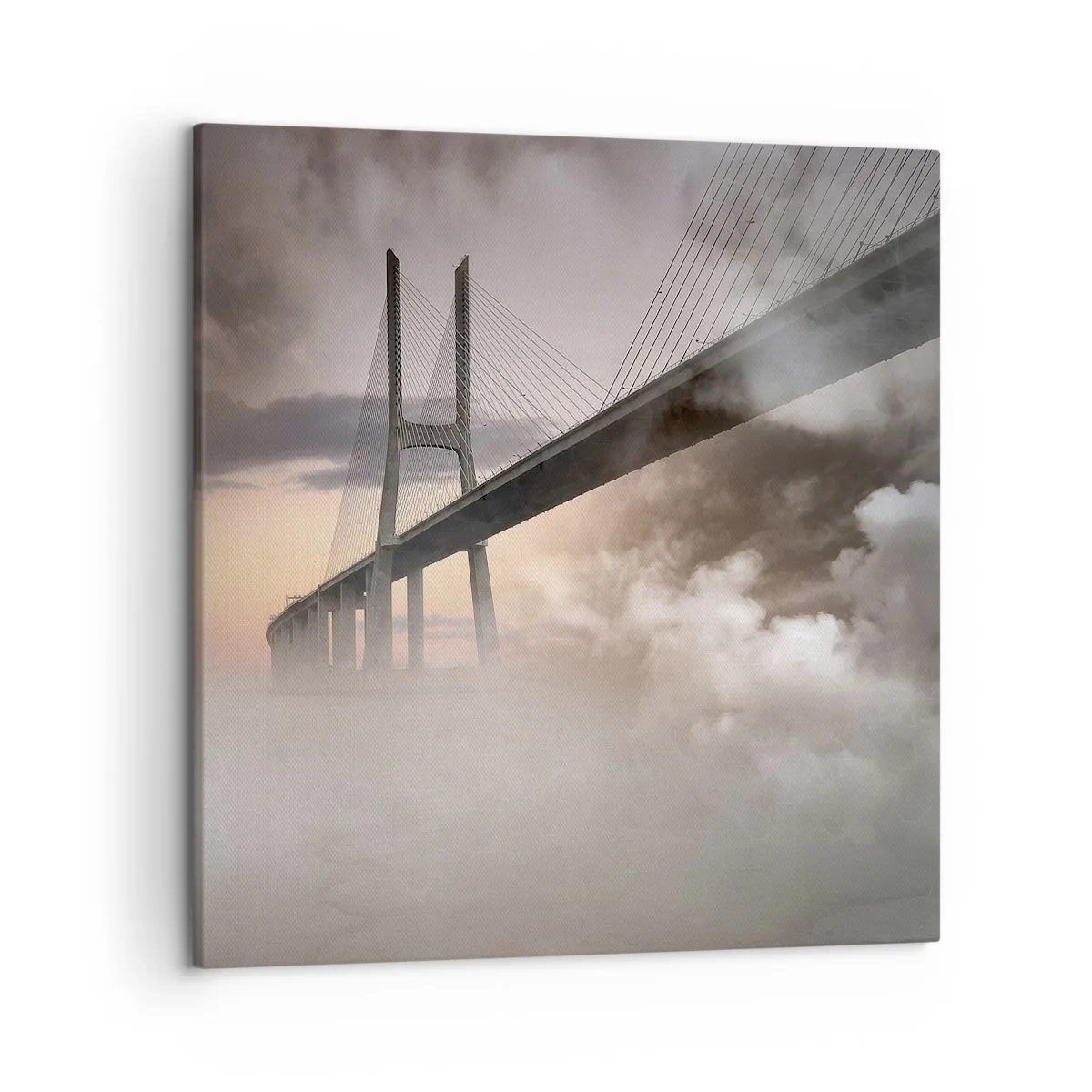 Lærredstryk - Billede på lærred - På en flod, der ikke eksisterer - 50x50 cm