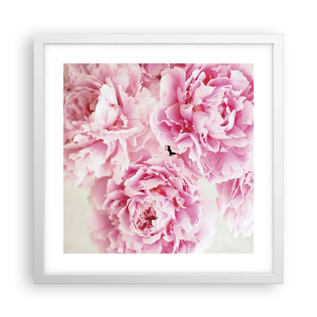 Plakat i hvid ramme - I lyserød glamour - 40x40 cm