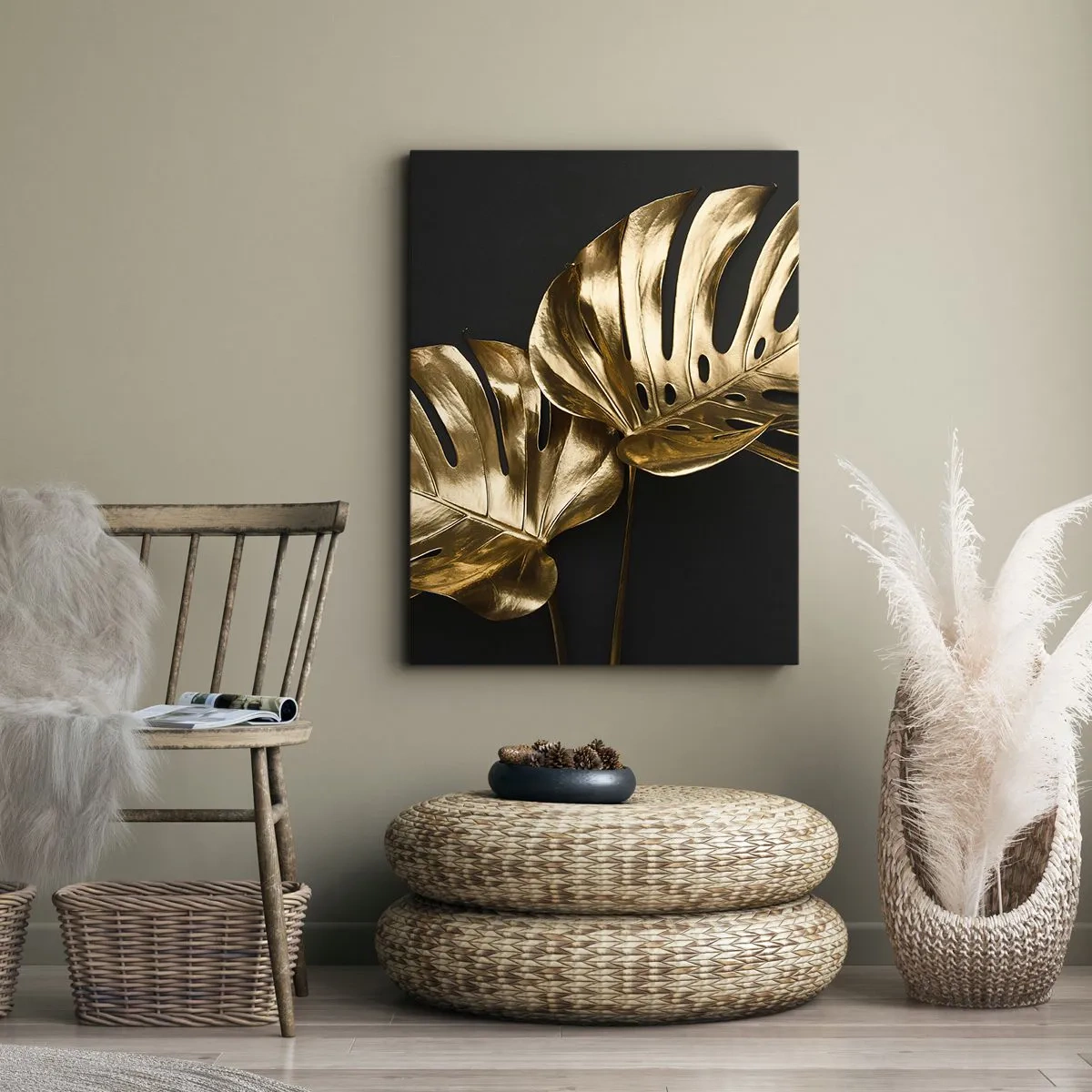 Lærredstryk - Billede på lærred - Naturens skatte - 65x120 cm