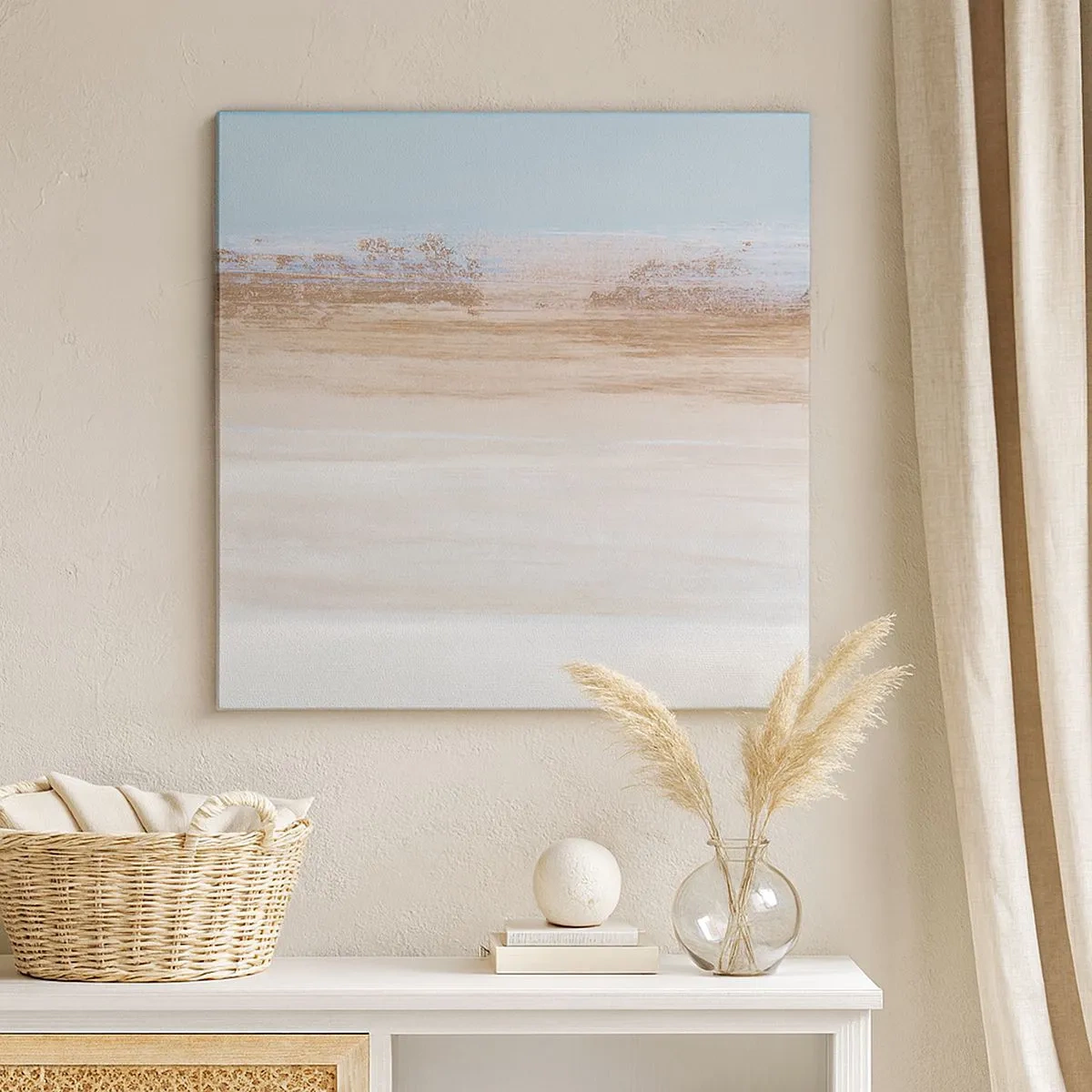 Lærredstryk - Billede på lærred - Tvetydigt landskab - 30x30 cm