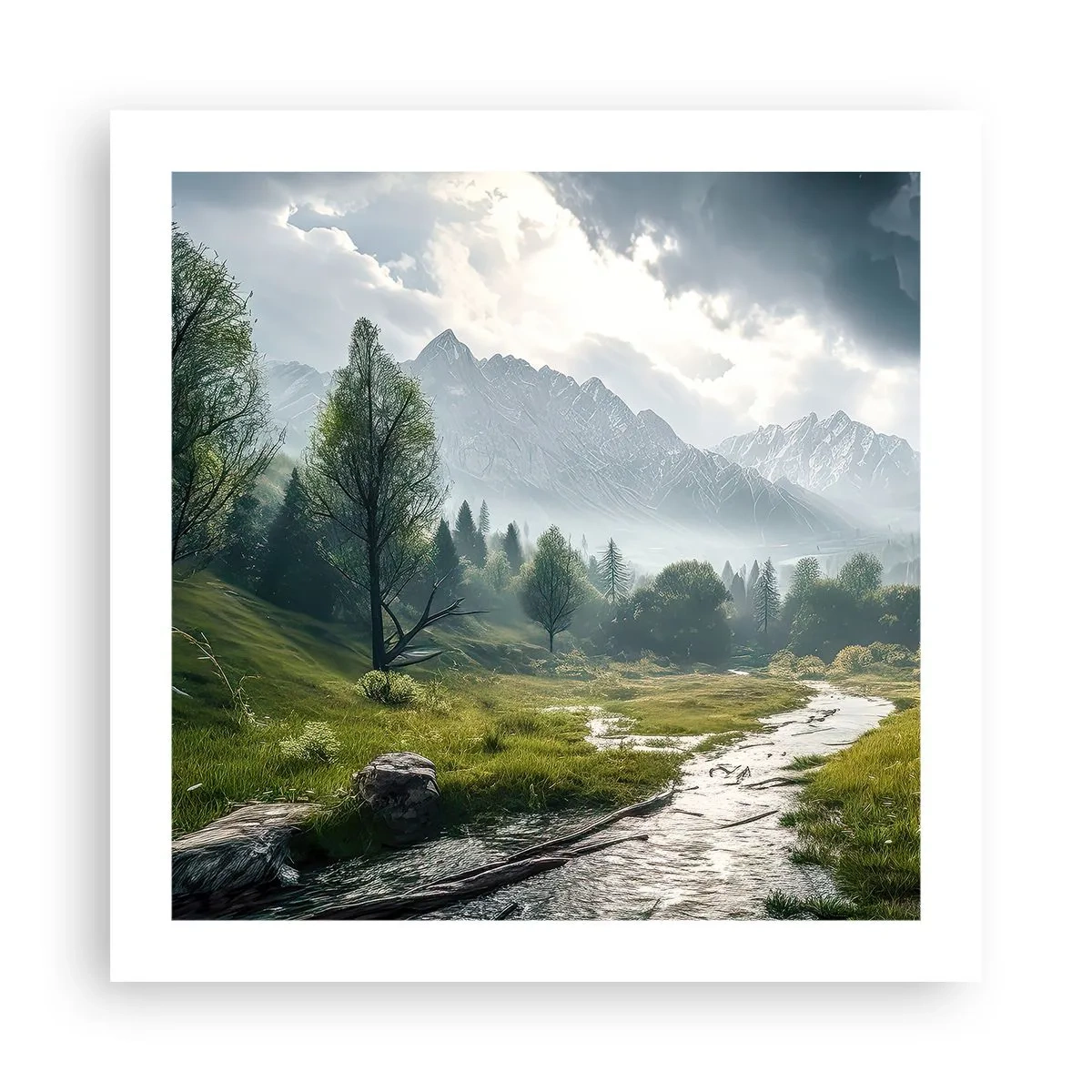 Plakat - Der og tilbage - 50x50 cm