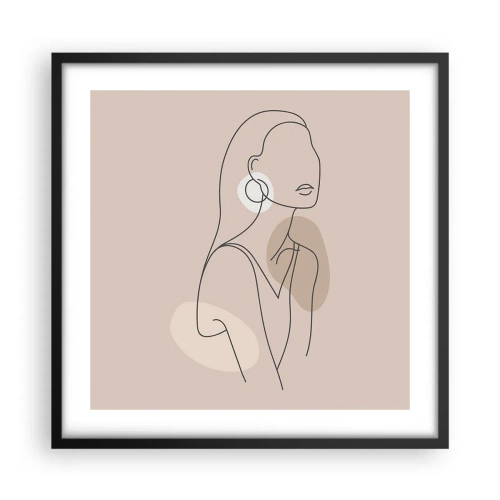 Plakat i sort ramme - Et ikon for pigelivet - 50x50 cm