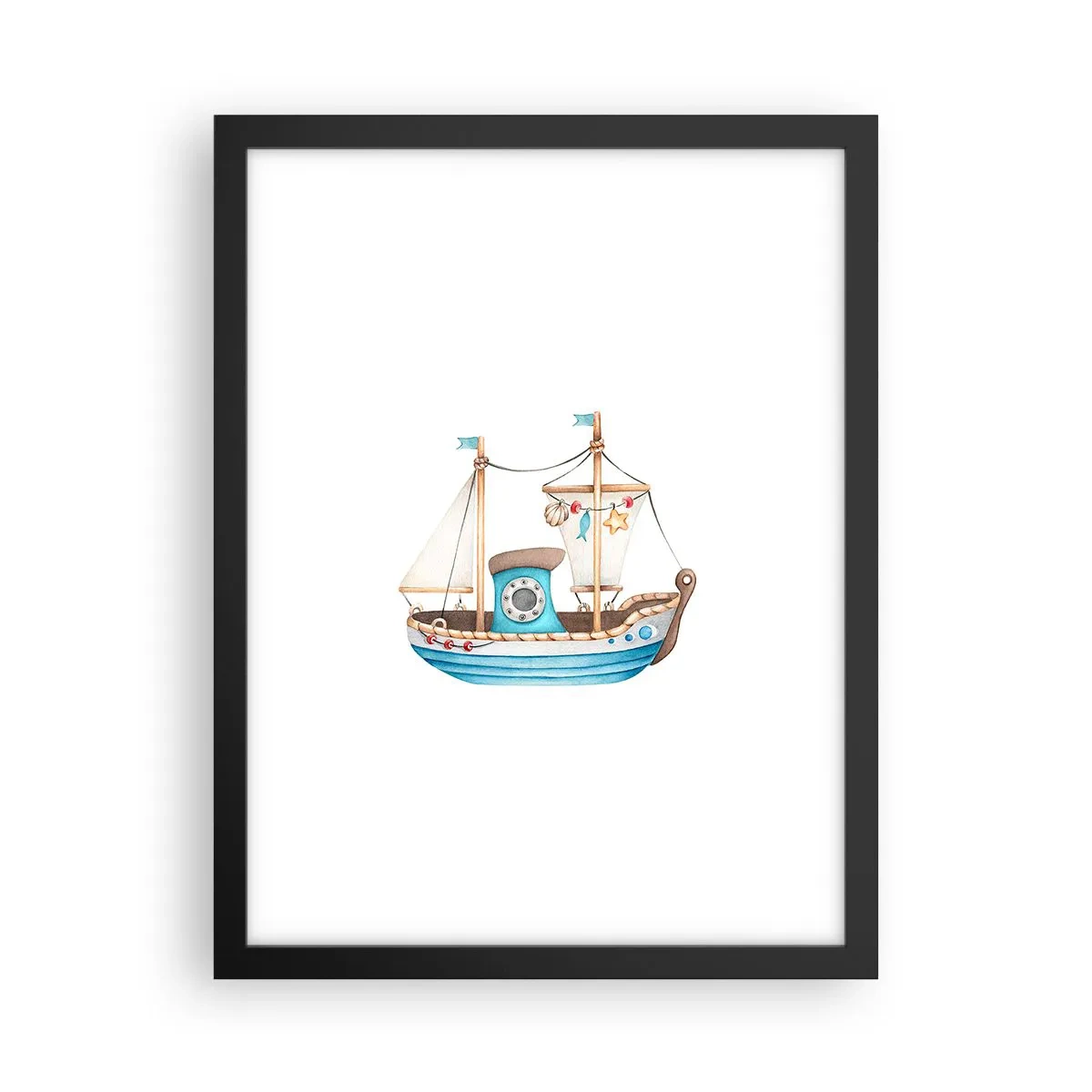 Plakat i sort ramme - Ohøj, eventyr! - 30x40 cm