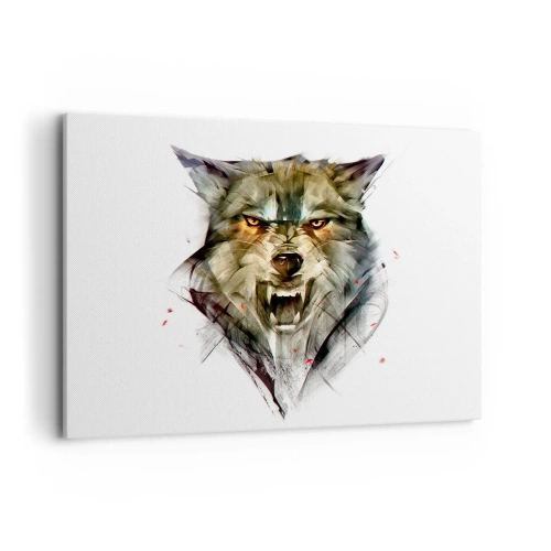 Lærredstryk - Billede på lærred - Ikke et skridt! - 100x70 cm